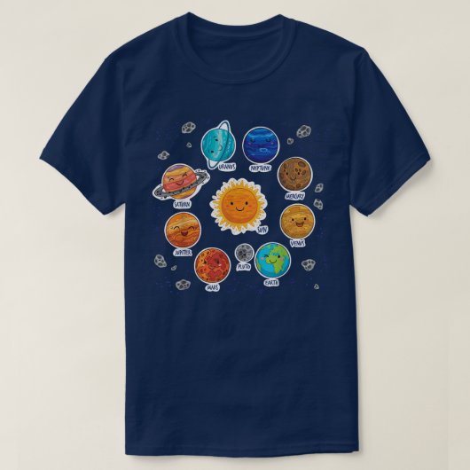 T-shirt Solar System Planet Sun Space Science Astronaut ST (Design devant)