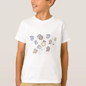 T-shirt Solar System Planets Kids Knowledge Outer Space (Devant)