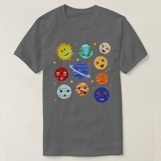 T-shirt Solar System Scientist Space Cute Planets Astronom (Design devant)