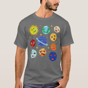 T-shirt Solar System Scientist Space Cute Planets Astronom