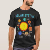 T-shirt Solar System Sun Planets Galaxy Astronomy Men Wome (Devant)