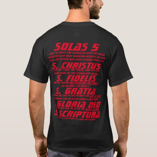 T-shirt Solas 5 - Les 5 "Uniques" de la Réforme (Dos)