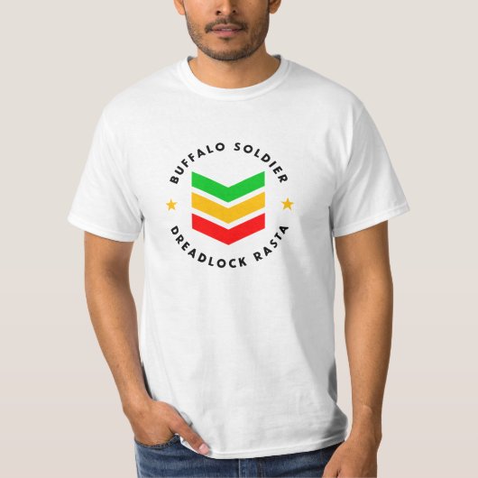 T-shirt Soldat Buffalo Dreadlock Rasta Reggae (Devant)