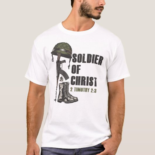 T-shirt Soldat de Jésus Christ Foi de l'Armée chrétienne T (Devant)