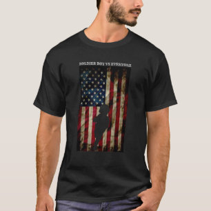 T-shirt Soldat Garçon Contre Tout Le Monde