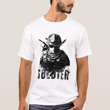 Soldat minimaliste simple noir et blanc