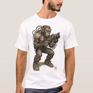 T-shirt Soldat Mutant Gorilla - Guerrier post-apocalyptiqu