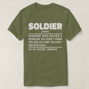 T-shirt Soldat Noun Définition Vétérinaire retraité Père C