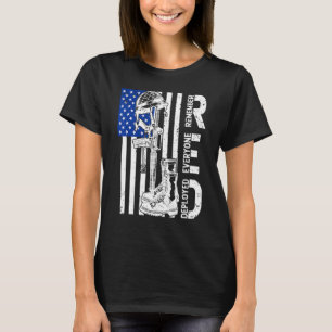 T-shirt Soldat Rouge Vendredi Soutien Drapeau US Jusqu'À C