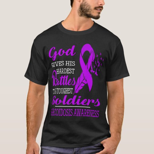 T-shirt Soldats Les Plus Durs De Dieu - Sensibilisation À (Devant)