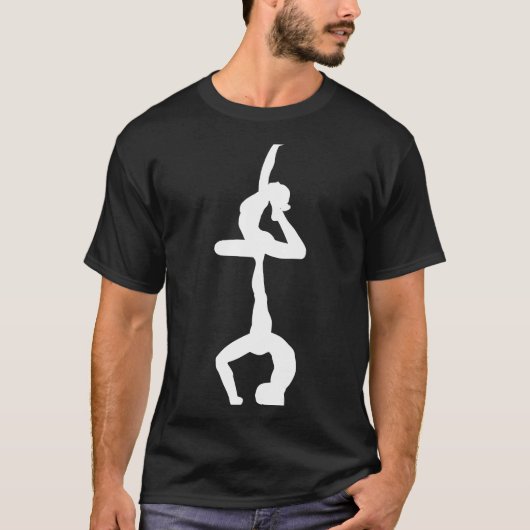 T-shirt Solde Yoga Acrobat Silhouette Relaxée Convient (Devant)