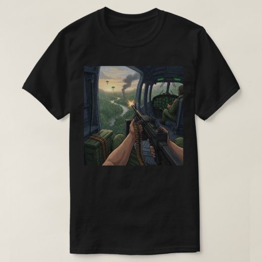 T-shirt Soldier from a helicopter (Design devant)