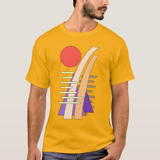 T-shirt Soleil abstrait, ombres, reflets et structures (Devant)