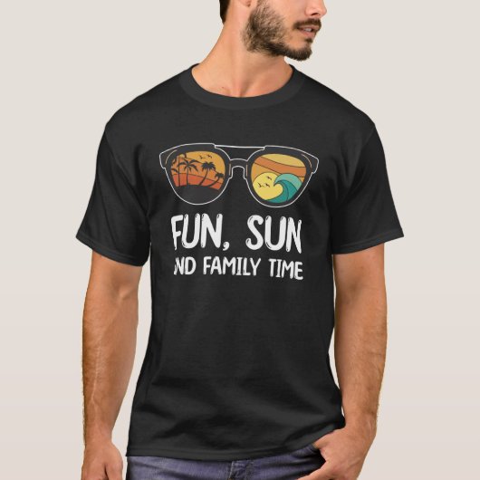 T-shirt Soleil amusant et temps familial correspondant Vac (Devant)
