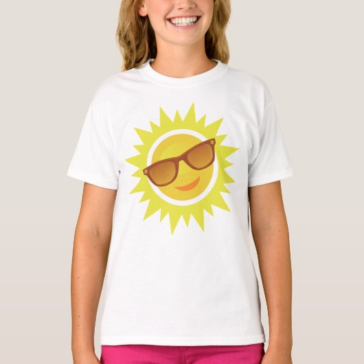 T-shirt Soleil avec lunettes de soleil (Devant)
