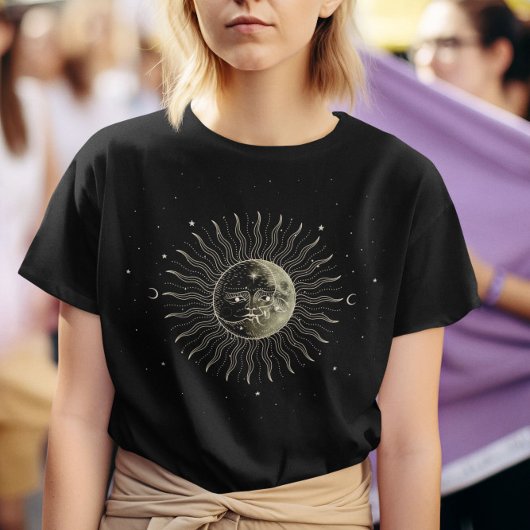 T-shirt Soleil céleste et lune