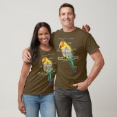T-shirt Soleil Conure Funny Parrot - Anatomie d'un soleil (Unisexe)