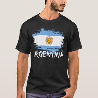 T-shirt Soleil d'Argentine Drapeau Argentin Fierté Argenti