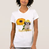T-shirt Soleil de Havanese et chemises de marguerites (Devant)