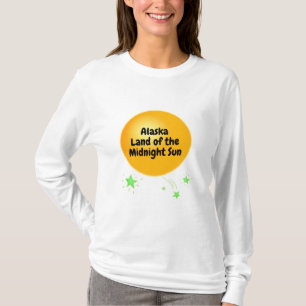 T-shirt Soleil de minuit doré de l'Alaska