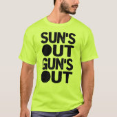 T-shirt Soleil dehors, flingues dehors (Devant)