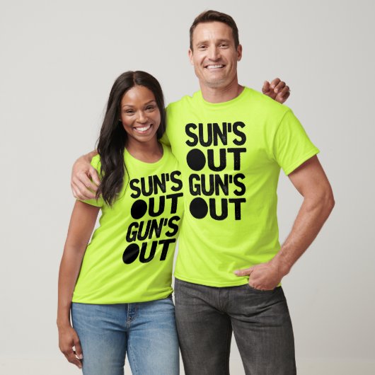 T-shirt Soleil dehors, flingues dehors (Unisexe)