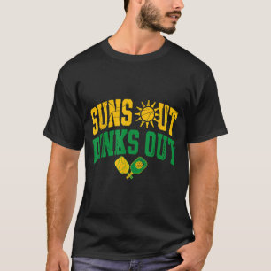 T-shirt Soleil dehors pickleball à coup de raquette sport