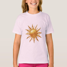 Soleil doré radieux Design d'art bohème céleste