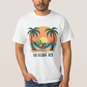 T-shirt Soleil d'une plage vectoriel vectoriel modèles de  (Devant)