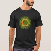 T-shirt Soleil électronique vert olive (Devant)