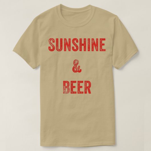 T-shirt Soleil Et Bière  (Design devant)