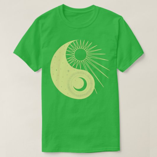 T-shirt Soleil et Lune comme Yin Yang Alchemy (Design devant)