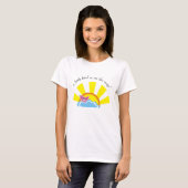 T-shirt Soleil et petit oiseau sur le Baby shower nuageux (Devant entier)