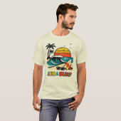 T-shirt soleil et vagues (Devant entier)