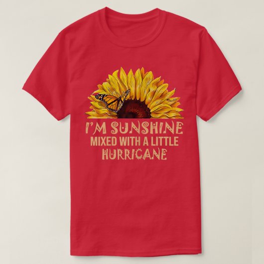 T-shirt Soleil Ix27m mélangé à un petit ouragan (Design devant)