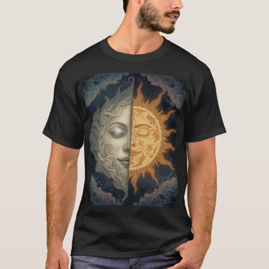 T-shirt soleil lune (Devant)