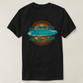 T-shirt Soleil ne s'installe jamais sur la Terre plate Thé (Design devant)