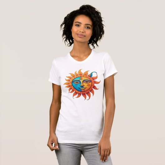 T-shirt Soleil psychédélique (Devant entier)