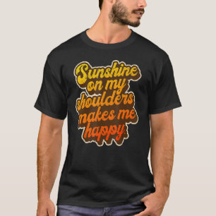 T-shirt Soleil Rétro Sur Mes Épaules