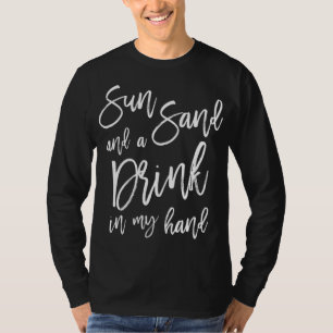 T-shirt Soleil Sable et un Verre à la Main Enterrement de