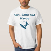 T-shirt Soleil, Sable et Vagues (Devant)