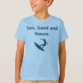 T-shirt Soleil, Sable et Vagues (Devant)