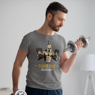 T-shirt Soleil Sortir Les Armes Poids Lifting