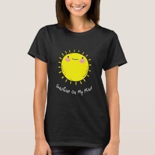 T-shirt Soleil Sur Mon Esprit Sourire Visage Joyeux Sourir