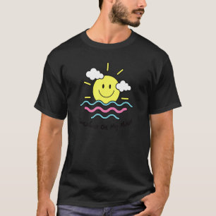T-shirt Soleil Sur Mon Esprit Sourire Visage Joyeux Sourir