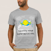 T-shirt Soleil Traversant Les Nuages De Tempête (Devant)