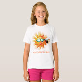 T-shirt Soleil Tropical Texte Personnalisé (Devant entier)