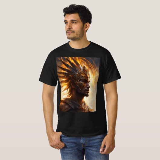 T-shirt Soleil Warrior King Total Solar Eclipse 2024 Homme (Devant entier)