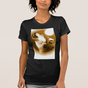 T-shirt Solely Wolf Howling at Moon