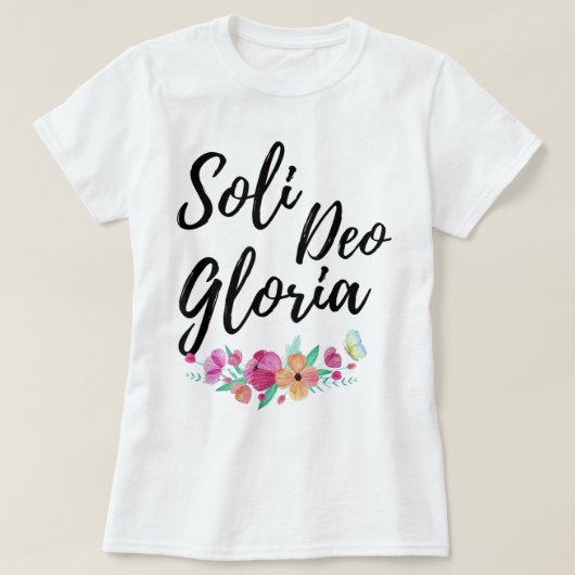 T-shirt Soli Deo Gloria Gloire à Dieu seul Citation chréti (Design devant)